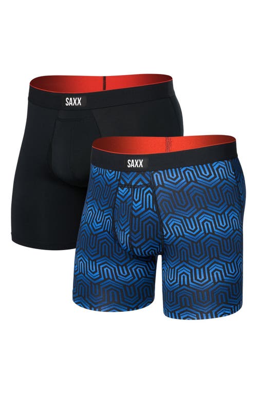 Saxx Assorted 2-pack Multi-sport Mesh Performance Boxer Briefs In Blue