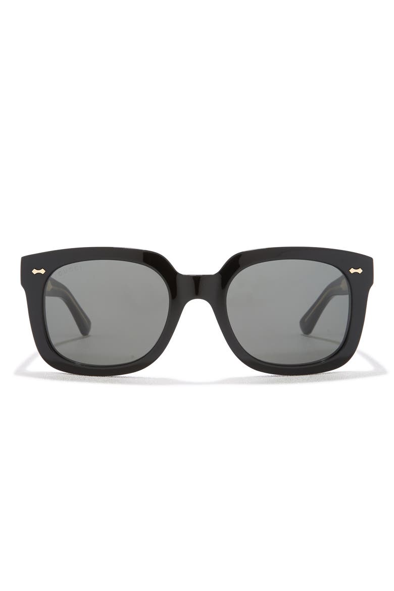 54mm Square Sunglasses, Main, color, BLACK BLACK GREY