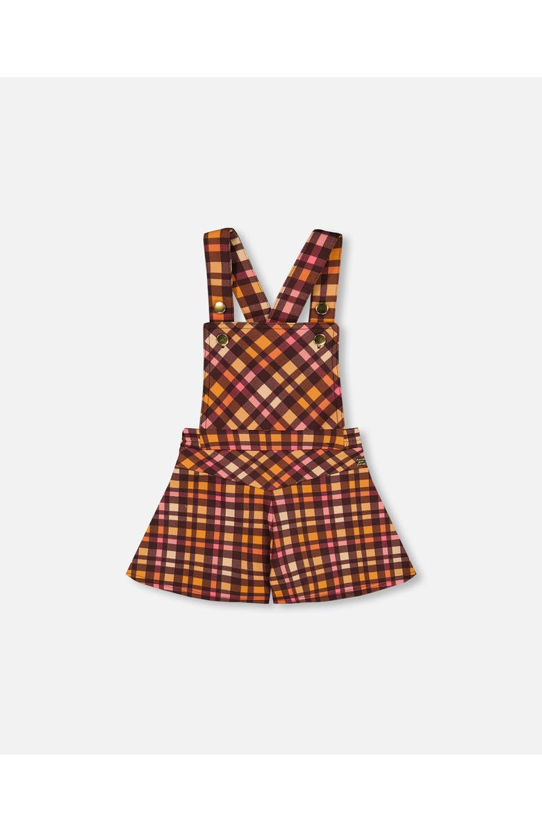 Deux par Deux Little Girl's Milano Shortall Plaid Magenta And Brown, Main, color, Pink & Brown Plaid