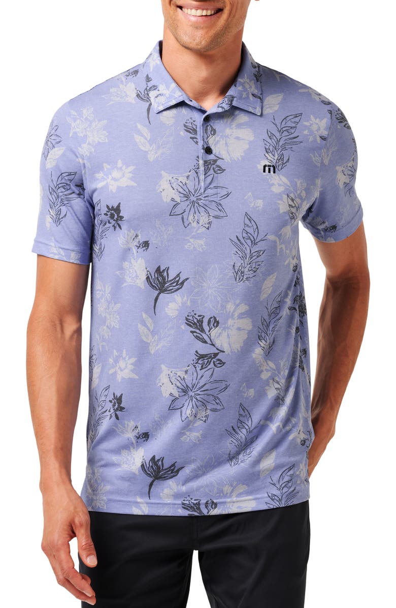 TravisMathew Featherweight Cruise Polo, Main, color, Heather Violet Storm