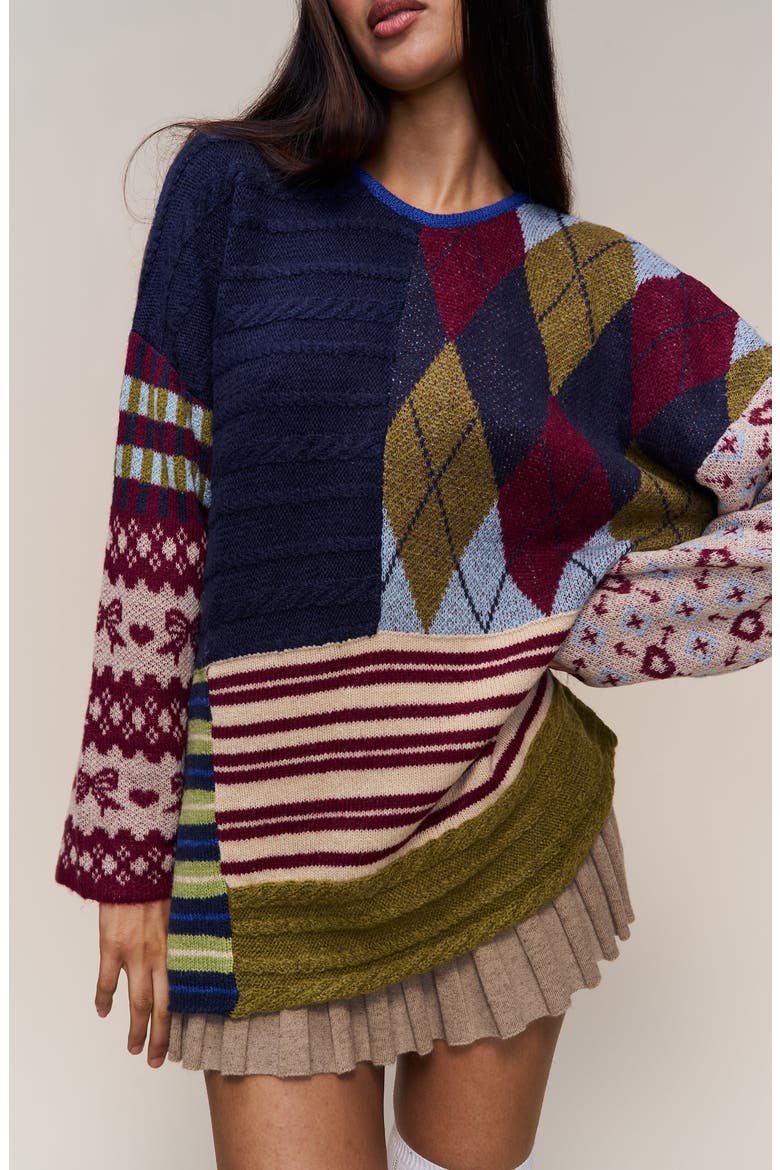 Zuri Sweater, Alternate, color, Blue Multi