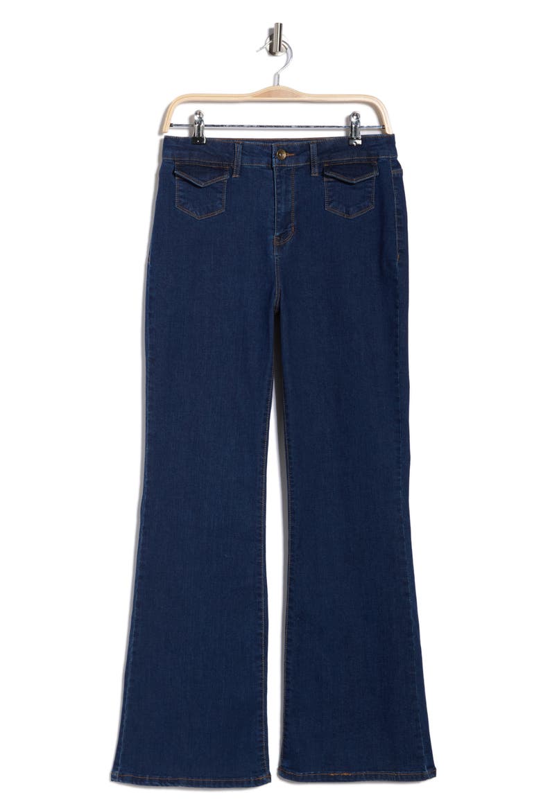 Retro High Waist Wide Leg Jeans, Alternate, color, BLUE RINSE
