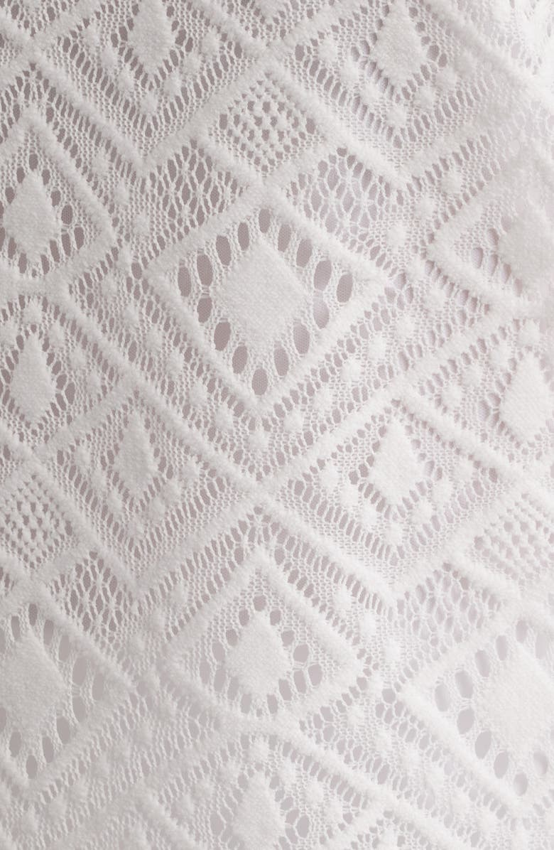 Anne Klein Diamond Lace Short Sleeve Top, Alternate, color, 