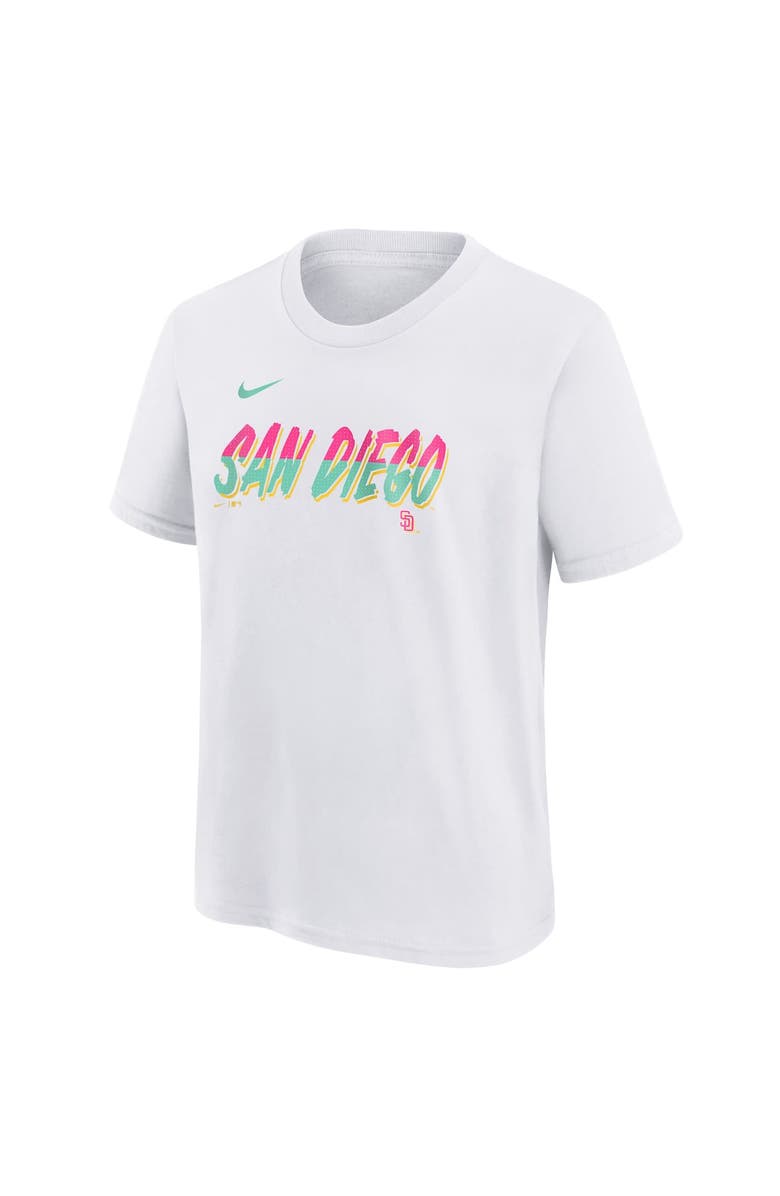 Nike Youth Nike  White San Diego Padres City Connect Wordmark T-Shirt, Alternate, color, 