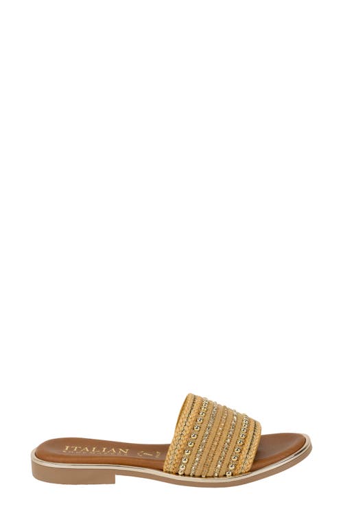 Italian Shoemakers Mitzy Slide Sandal In Natural