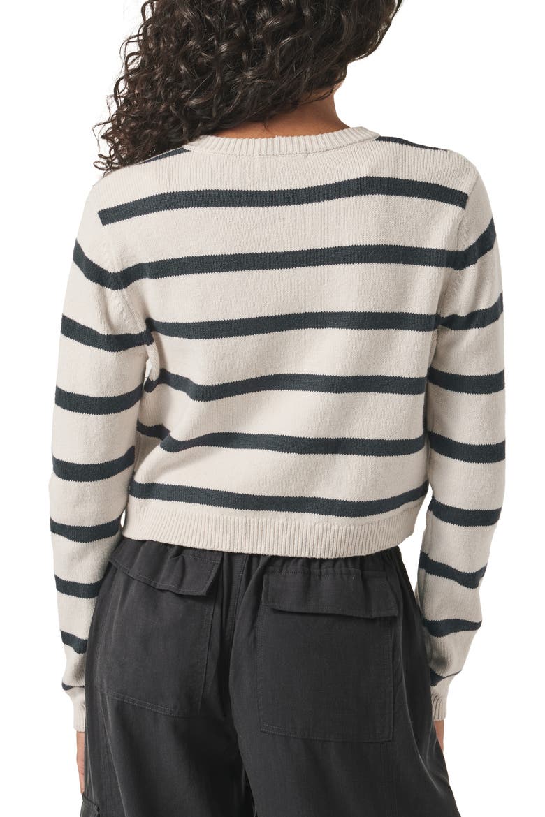 Rowena Stripe Crop Cardigan, Alternate, color, MOONSTONE/ LEAD