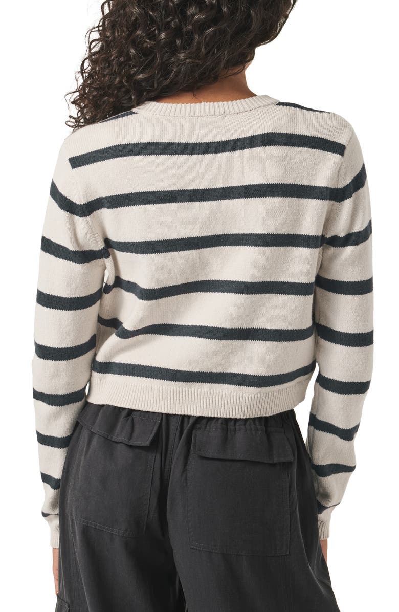 Splendid Rowena Stripe Crop Cardigan, Alternate, color, Moonstone/ Lead