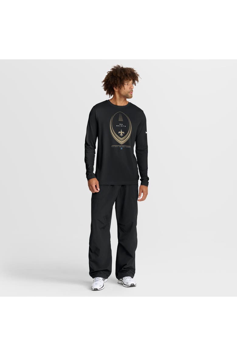 Men's Nike Black New Orleans Saints Legend Icon Dri-FIT Long Sleeve T-Shirt, Alternate, color, Black