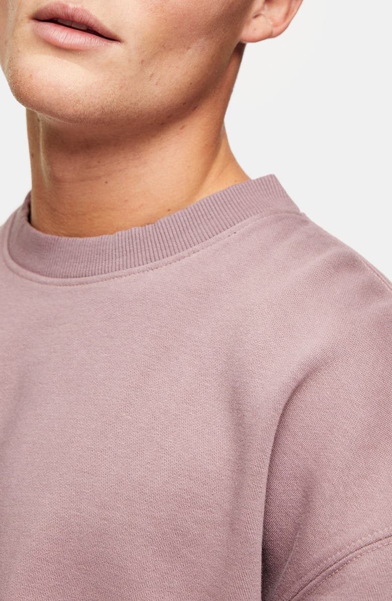 Topman Oversize Crewneck Sweatshirt, Alternate, color,