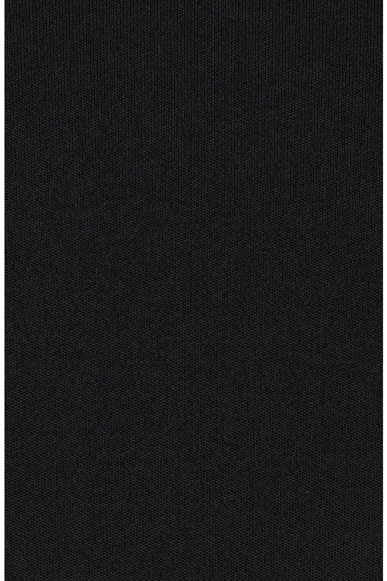 Plunge Neck Long Sleeve Crepe Jersey Dress, Alternate, color, LB999 BLACK
