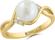 EFFY Diamond & Freshwater Pearl Ring