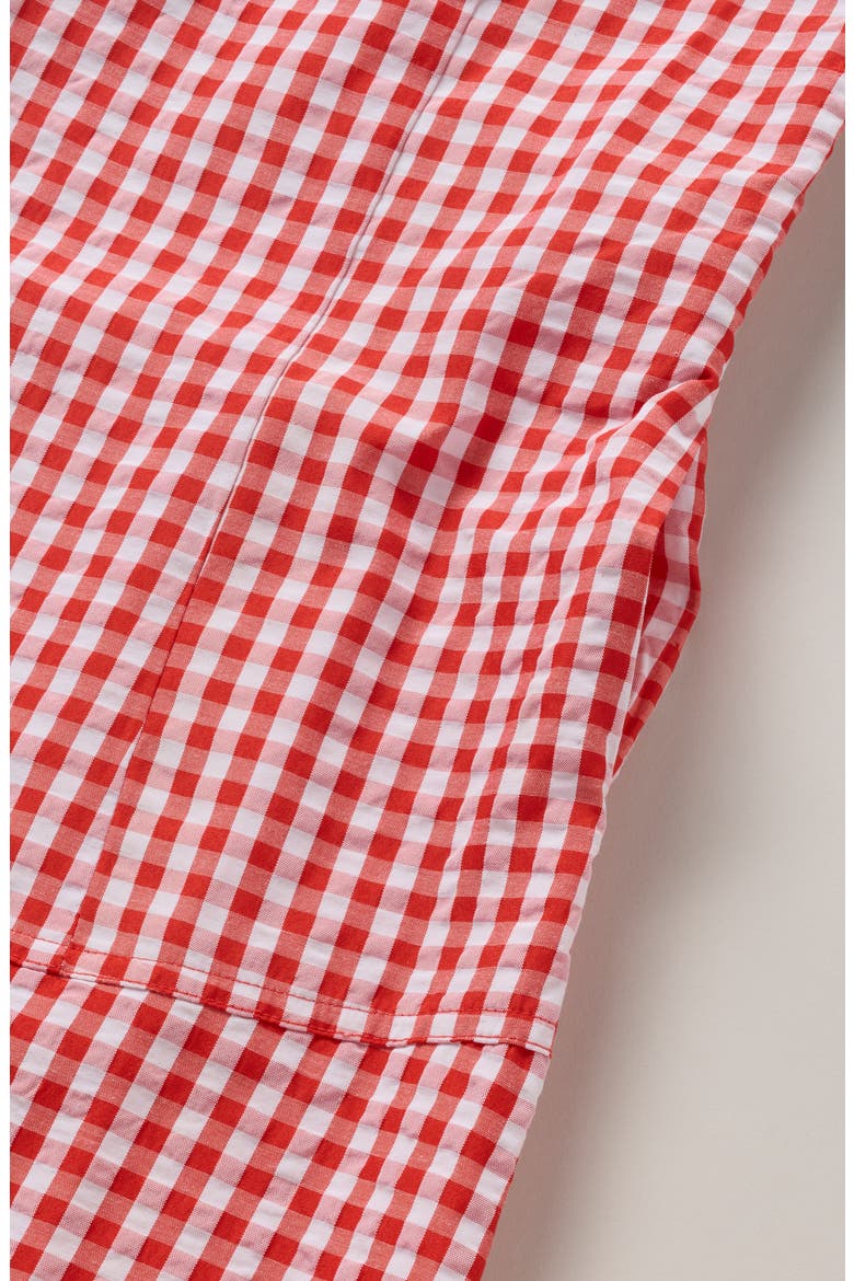 Kids' Gingham Apron Dress, Alternate, color, RED POINSETTIA GINGHAM