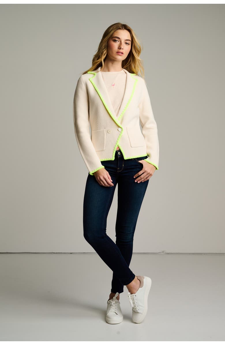 Lisa Todd Stitchy Knit Blazer, Alternate, color, Natural