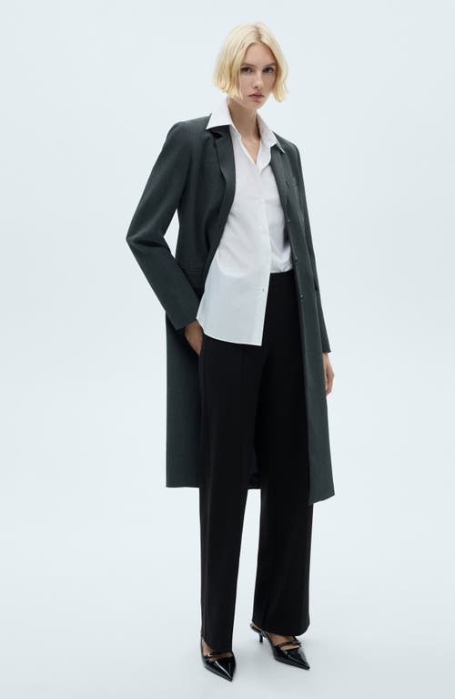 Mango Straight Leg Pants In Black