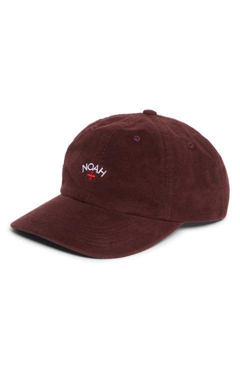 Logo Embroidered Cotton Moleskin 6-Panel Adjustable Baseball Cap