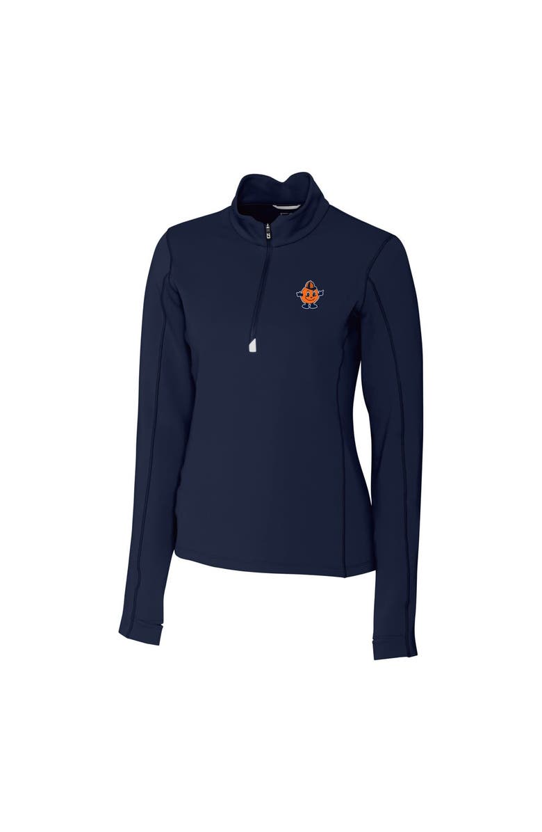 Cutter & Buck Women's Cutter & Buck Navy Syracuse Orange Vault DryTec Traverse Stretch Quarter-Zip Top, Alternate, color, 