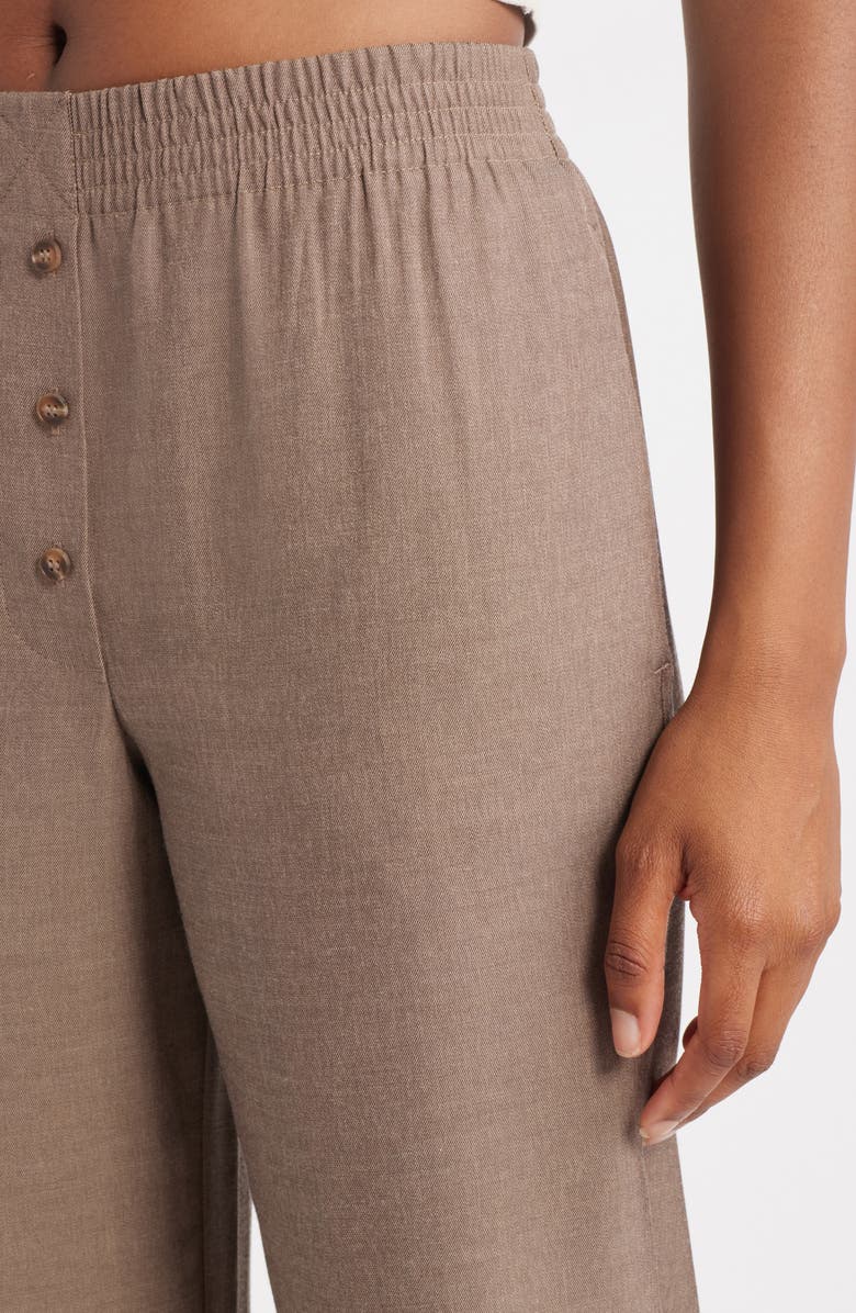 Topshop Bobbi Boxer Pants, Alternate, color, Chocolate