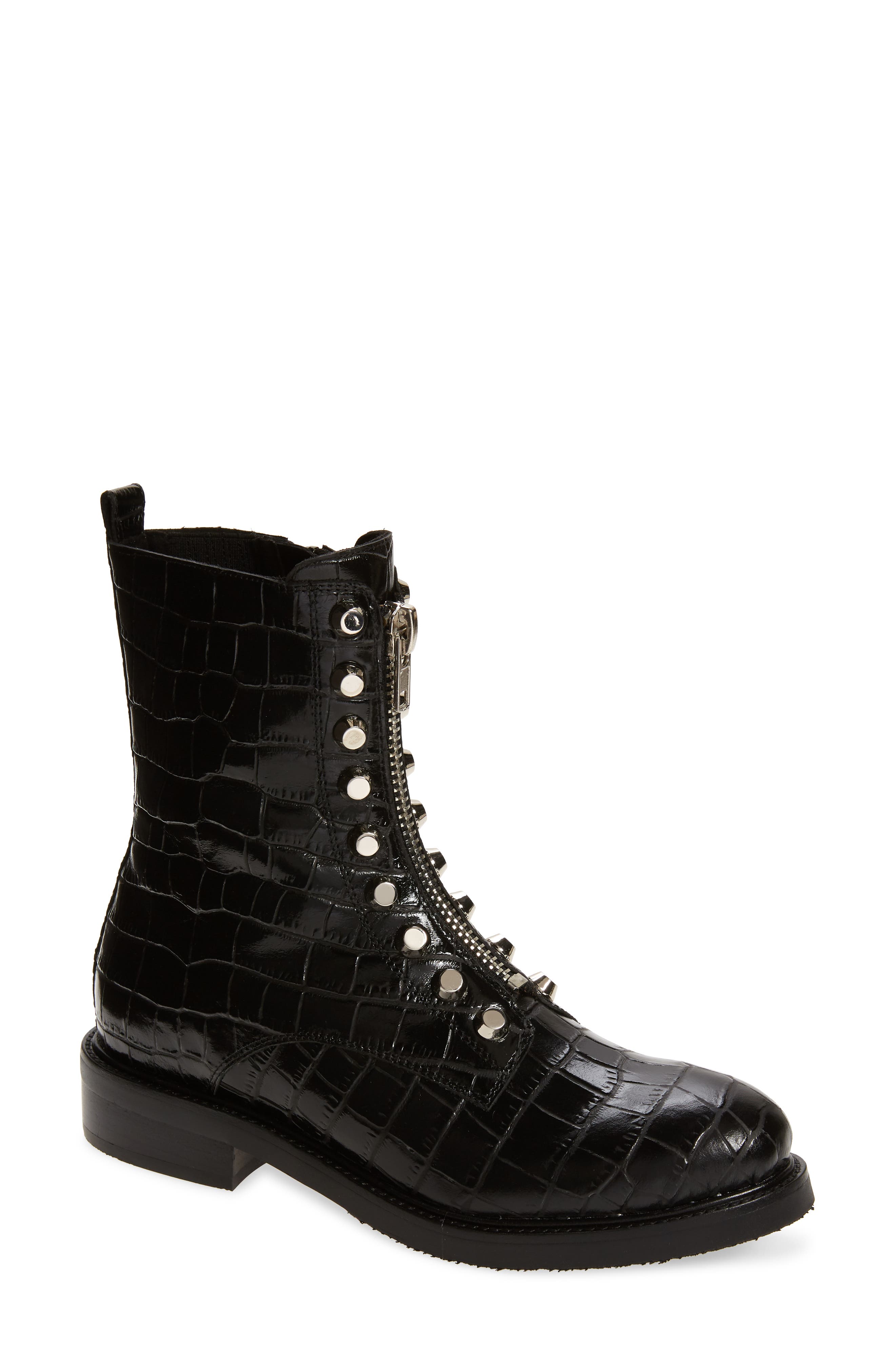 Jeffrey Campbell Tonette Studded Zip Boot, Main, color, 