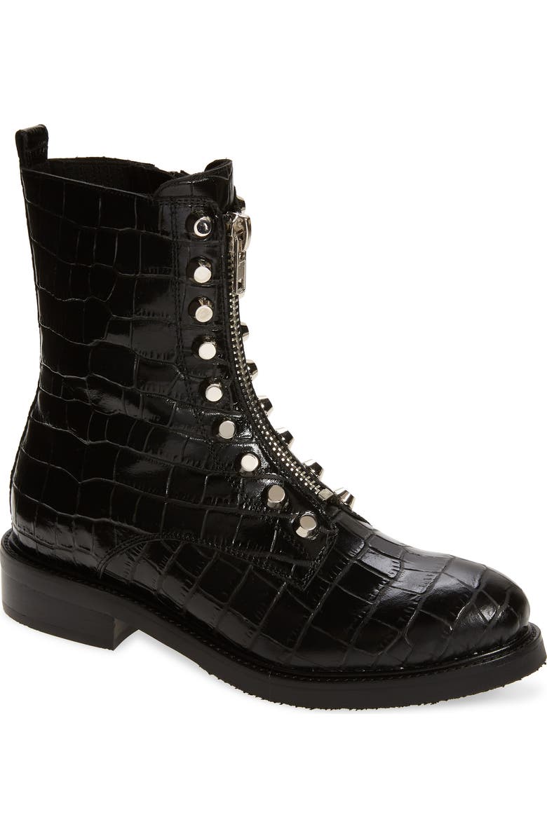 Jeffrey Campbell Tonette Studded Zip Boot, Main, color,