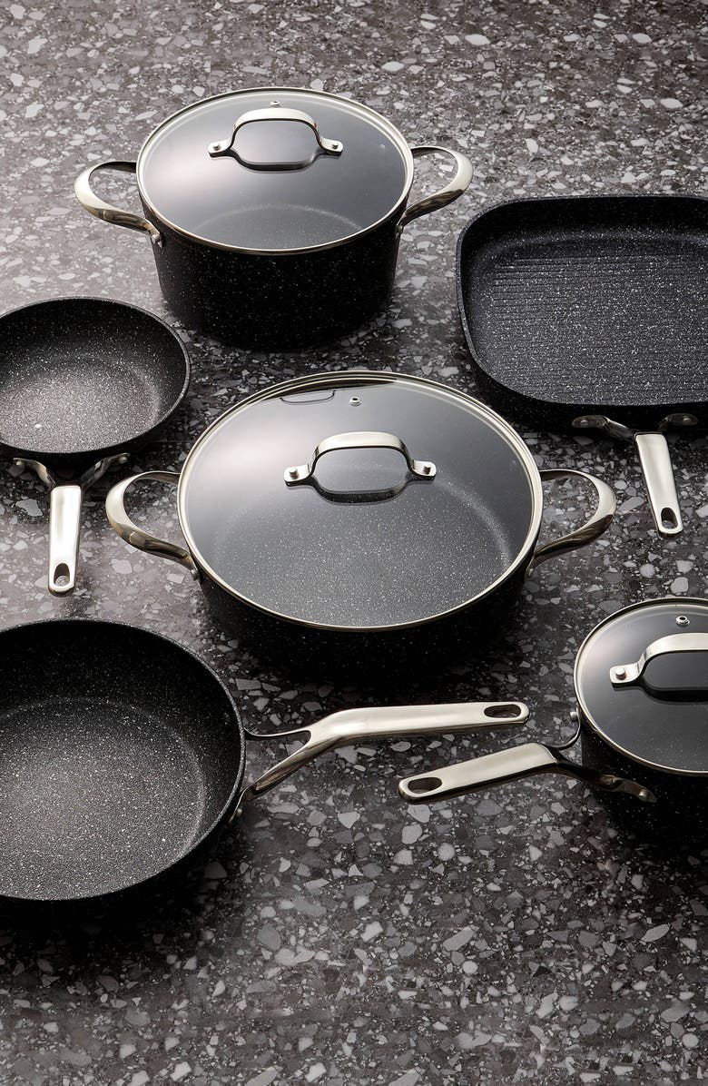 Cuisine::pro<sup>®</sup> IRONROC<sup>™</sup> 9-Piece Cookware Set, Alternate, color, Black