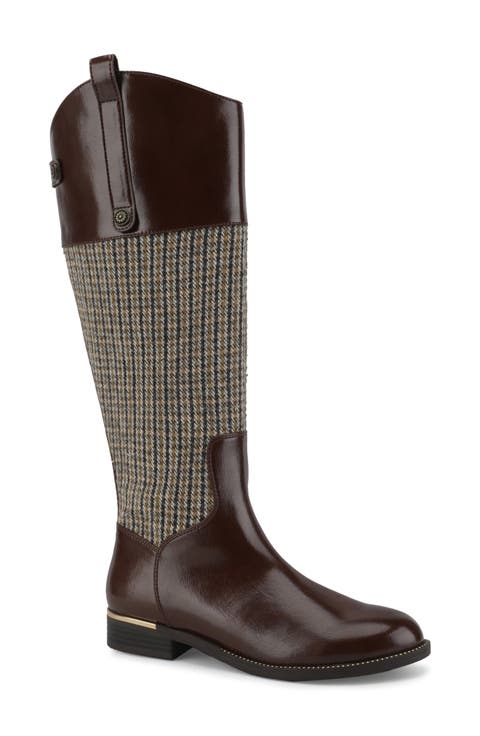 Fog Knee High Leather Riding Boot