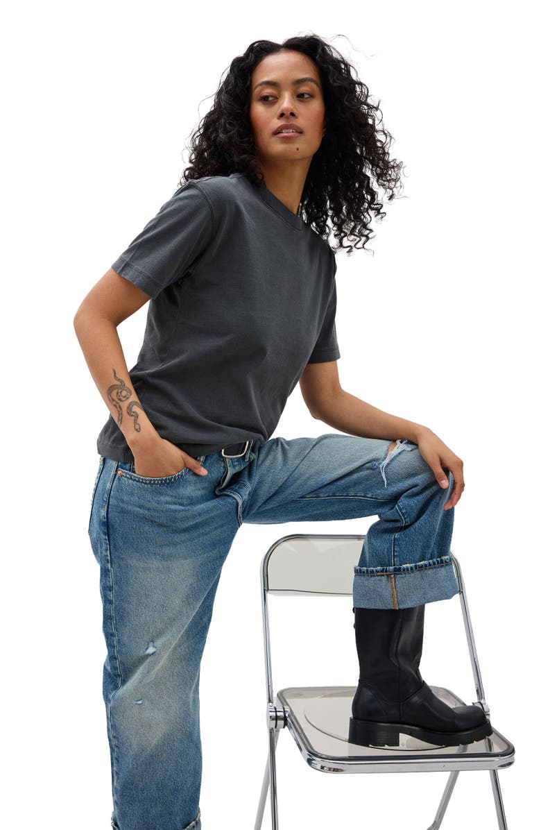 Richer Poorer The Relaxed Everyday Tee, Alternate, color, Stretch Limo