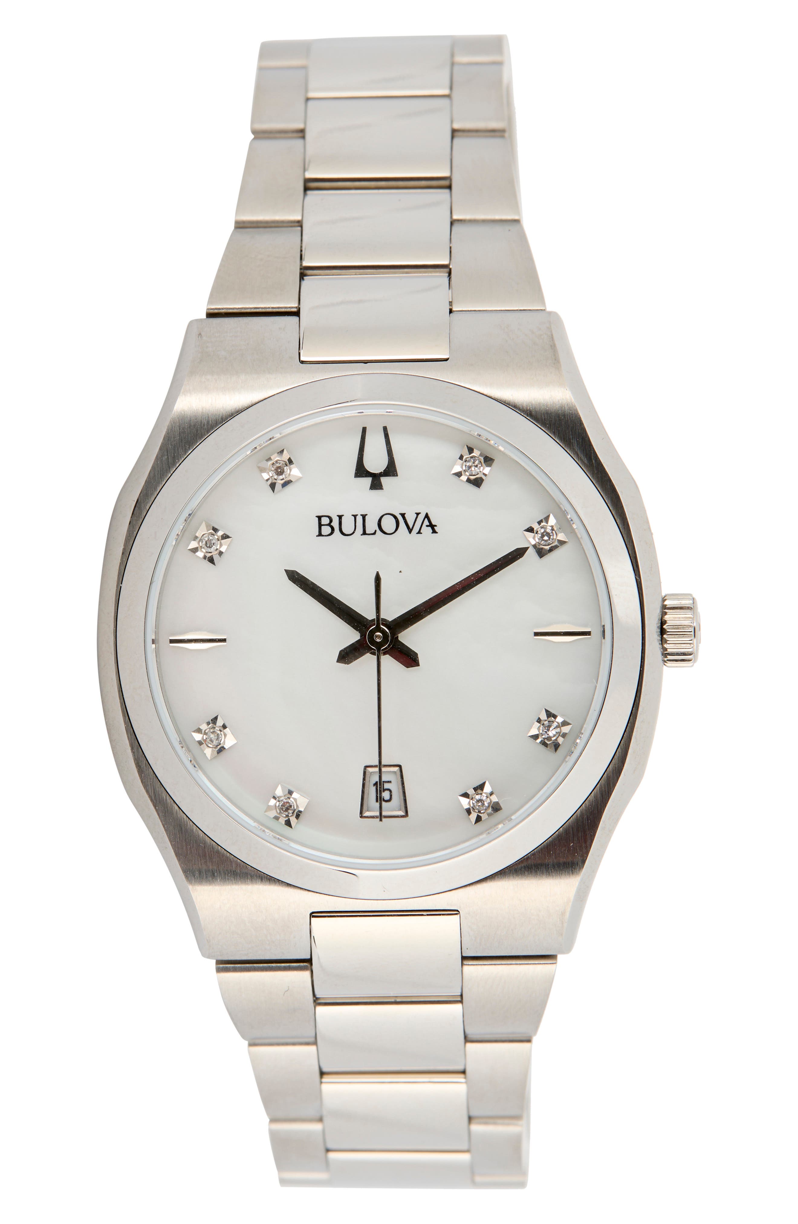 BULOVA Surveyor Diamond Bracelet Watch, 34mm