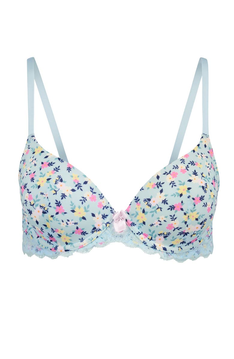 Adore Me Kati Contour Demi Bra, Alternate, color, Ditsy Blue