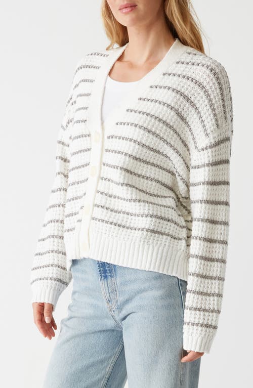 Michael Stars Dodi Striped Cardigan In White