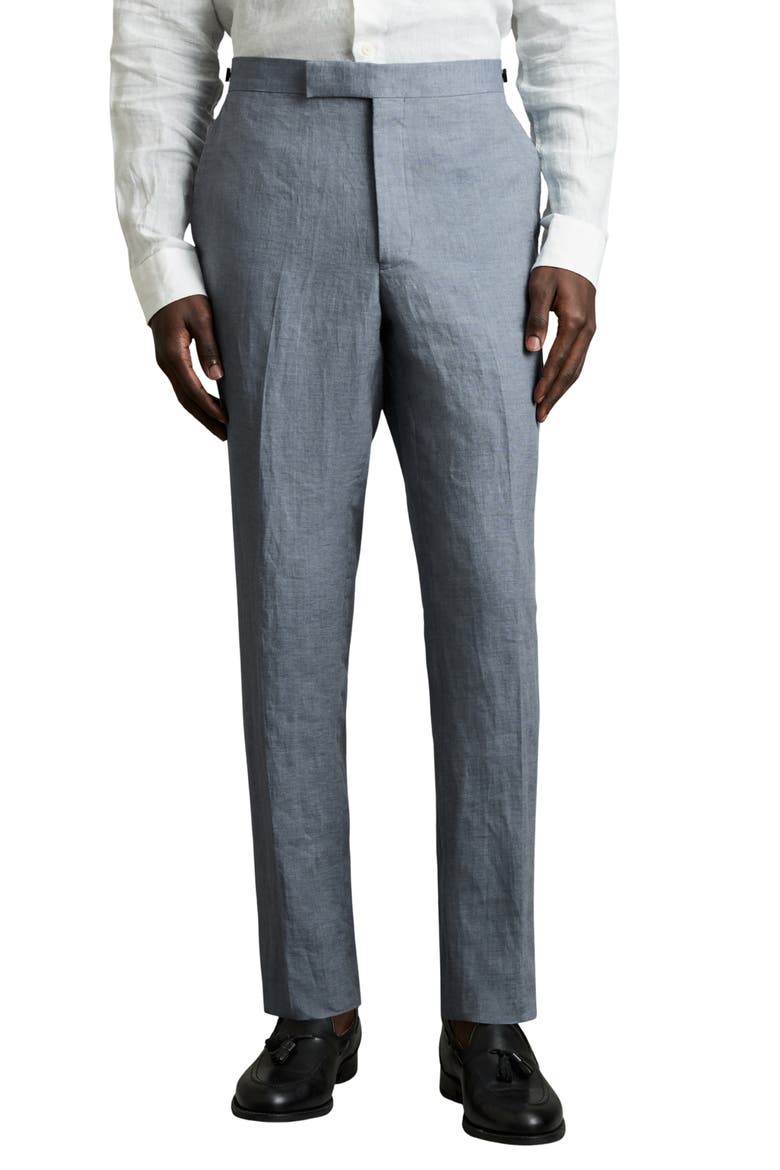 Warner Linen Dress Pants, Main, color, AIRFORCE BLUE
