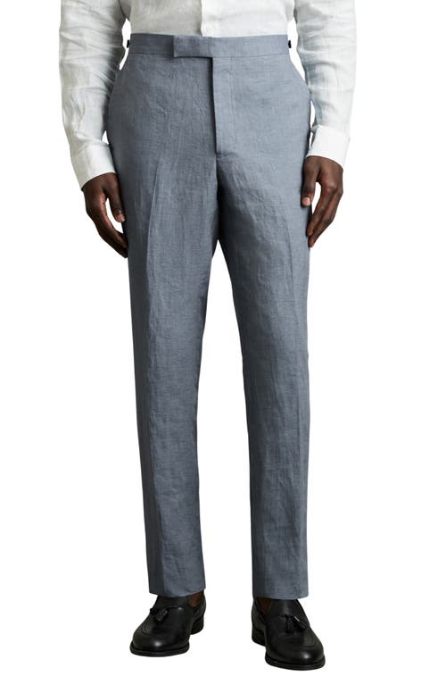 Reiss Airforce Blue Warner Linen Slim-fit Suit Trousers In Airforce Blue