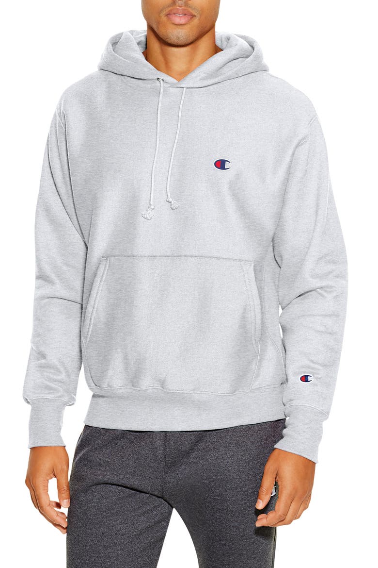 Reverse Weave® Pullover Hoodie, Main, color, SILVER GREY