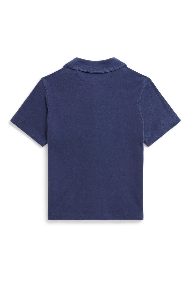 Kids' Lightweight French Terry Camp Shirt, Alternate, color, LIGHT NAVY