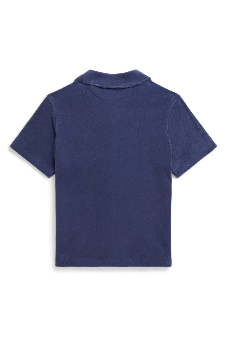 Polo Ralph Lauren Kids' Lightweight French Terry Camp Shirt, Alternate, color, Light Navy
