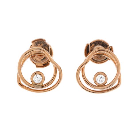 Vertige Coeur Stud Earrings 18K Rose Gold with Diamond TPM