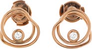 Pre-Owned Hermes Vertige Coeur Stud Earrings 18K Rose Gold with Diamond TPM