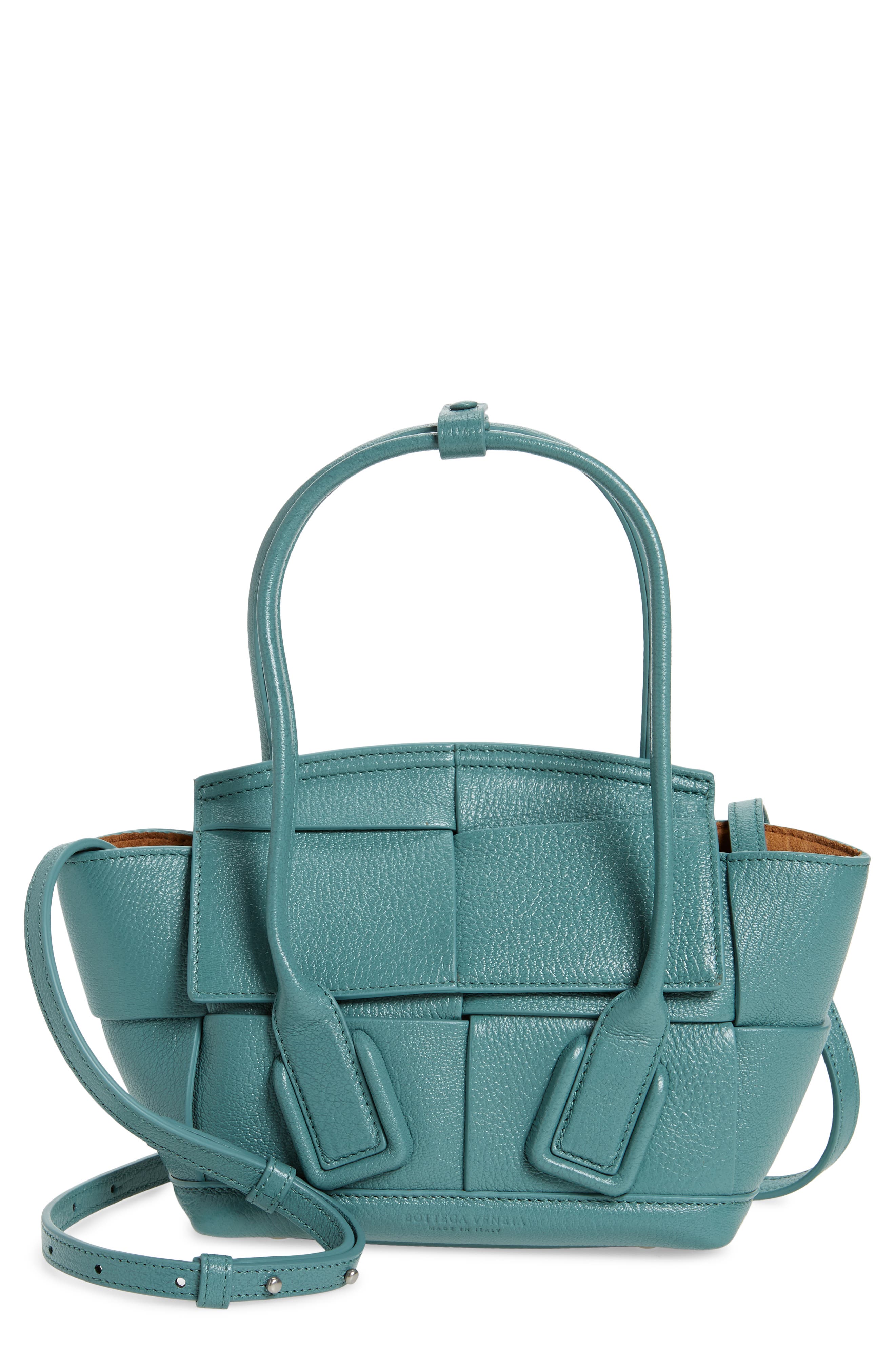 Bottega Veneta Mini Arco Leather Top Handle Bag, Main, color, 