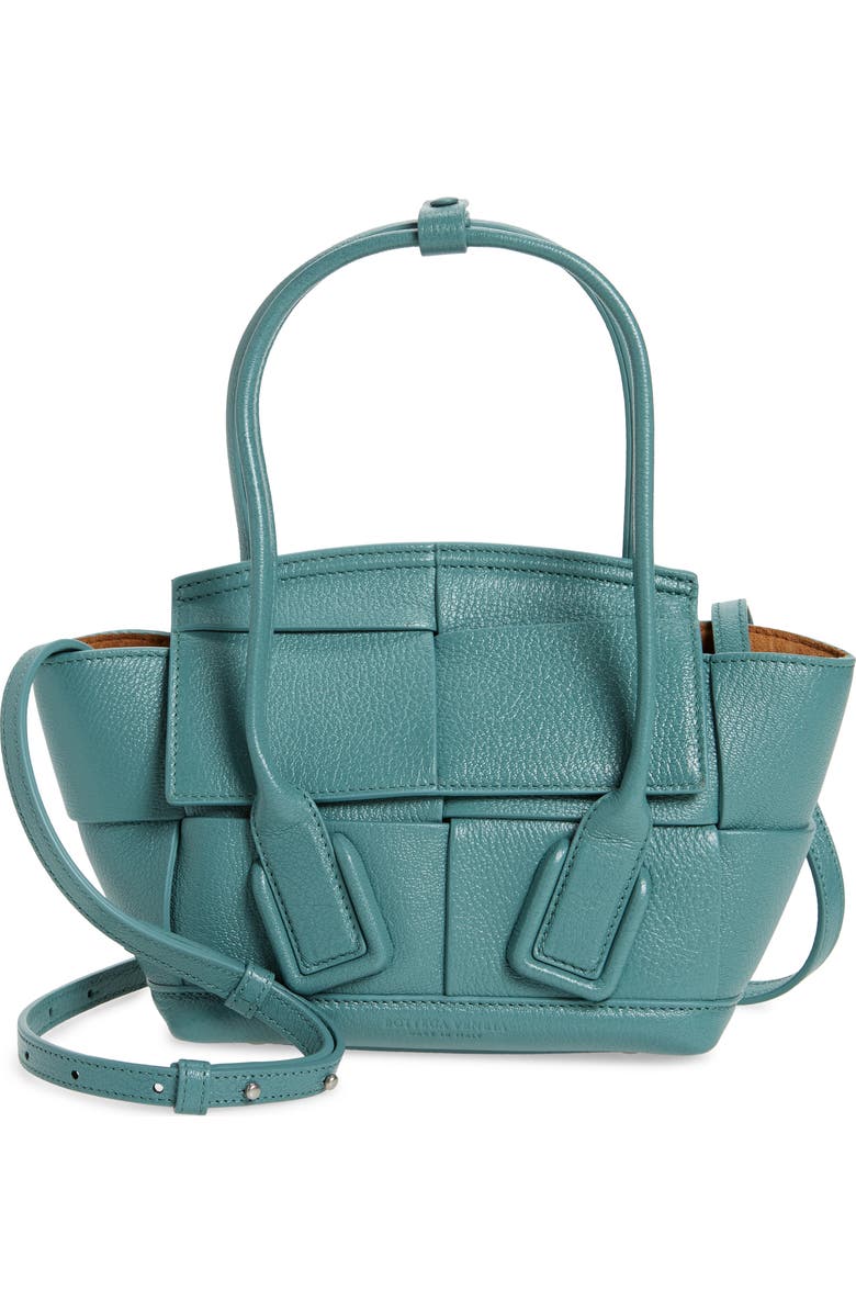 Bottega Veneta Mini Arco Leather Top Handle Bag, Main, color,