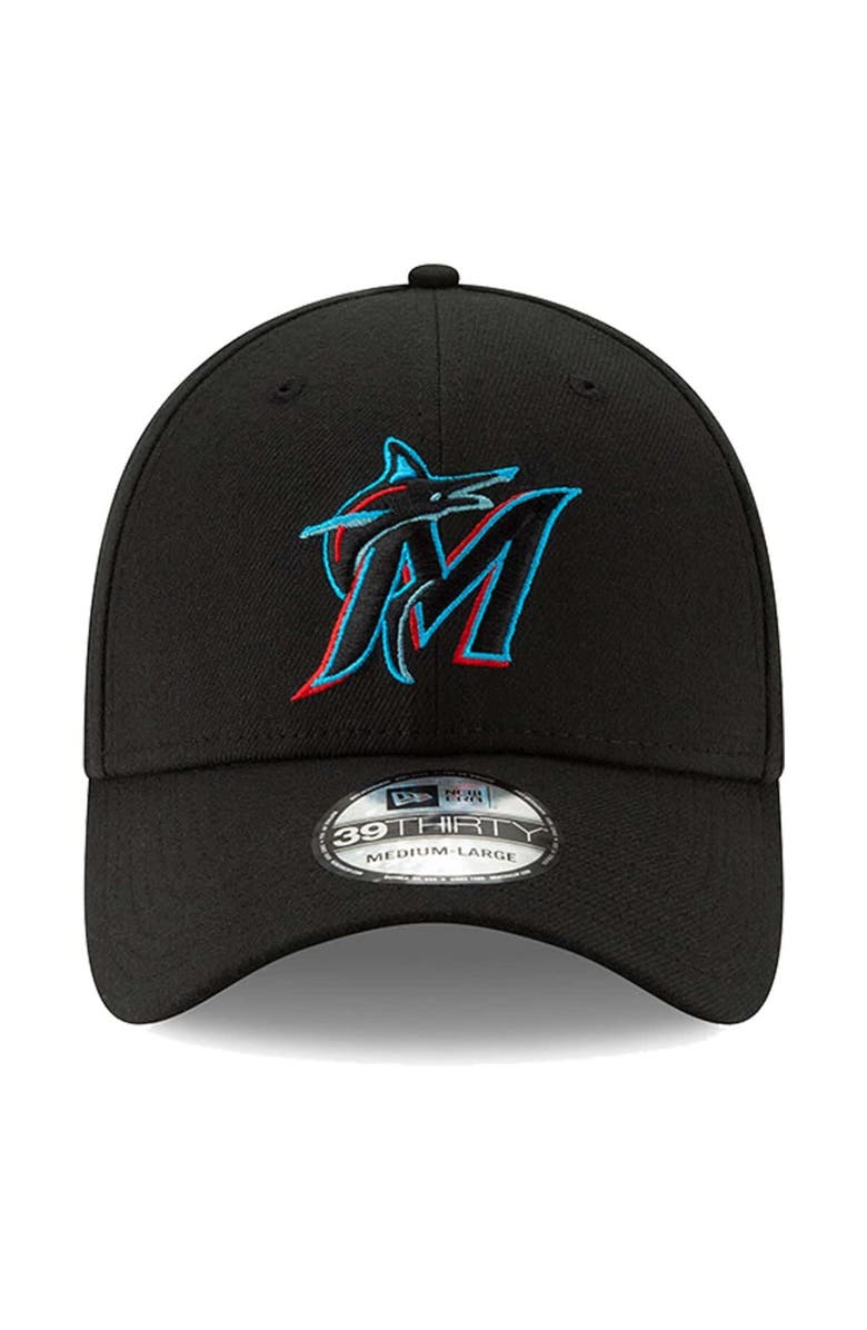 New Era Men's New Era Black Miami Marlins 2019 Team Classic 39THIRTY Flex Hat, Alternate, color, Black