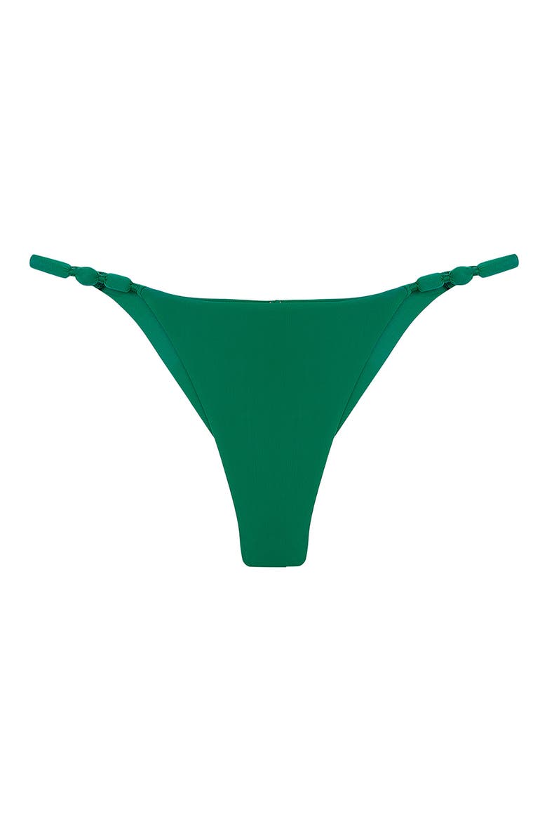Solid Atena Cheeky Bikini Bottoms, Alternate, color, GREEN