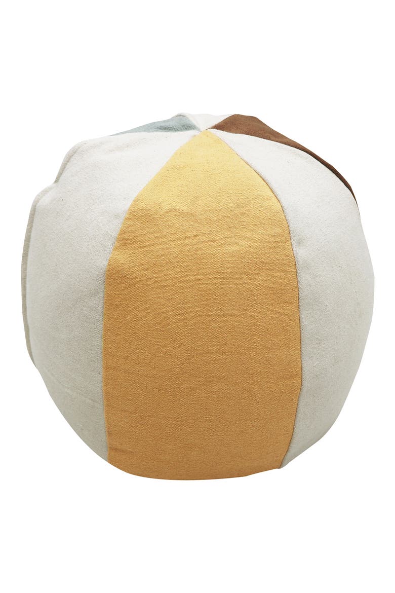 Beach Ball Pouf, Main, color, NATURAL VINTAGE BLUE HONEY