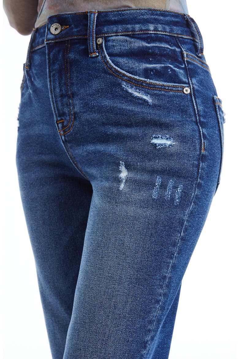 High Waist Tapered Mom Jeans, Alternate, color, BLUEBELL