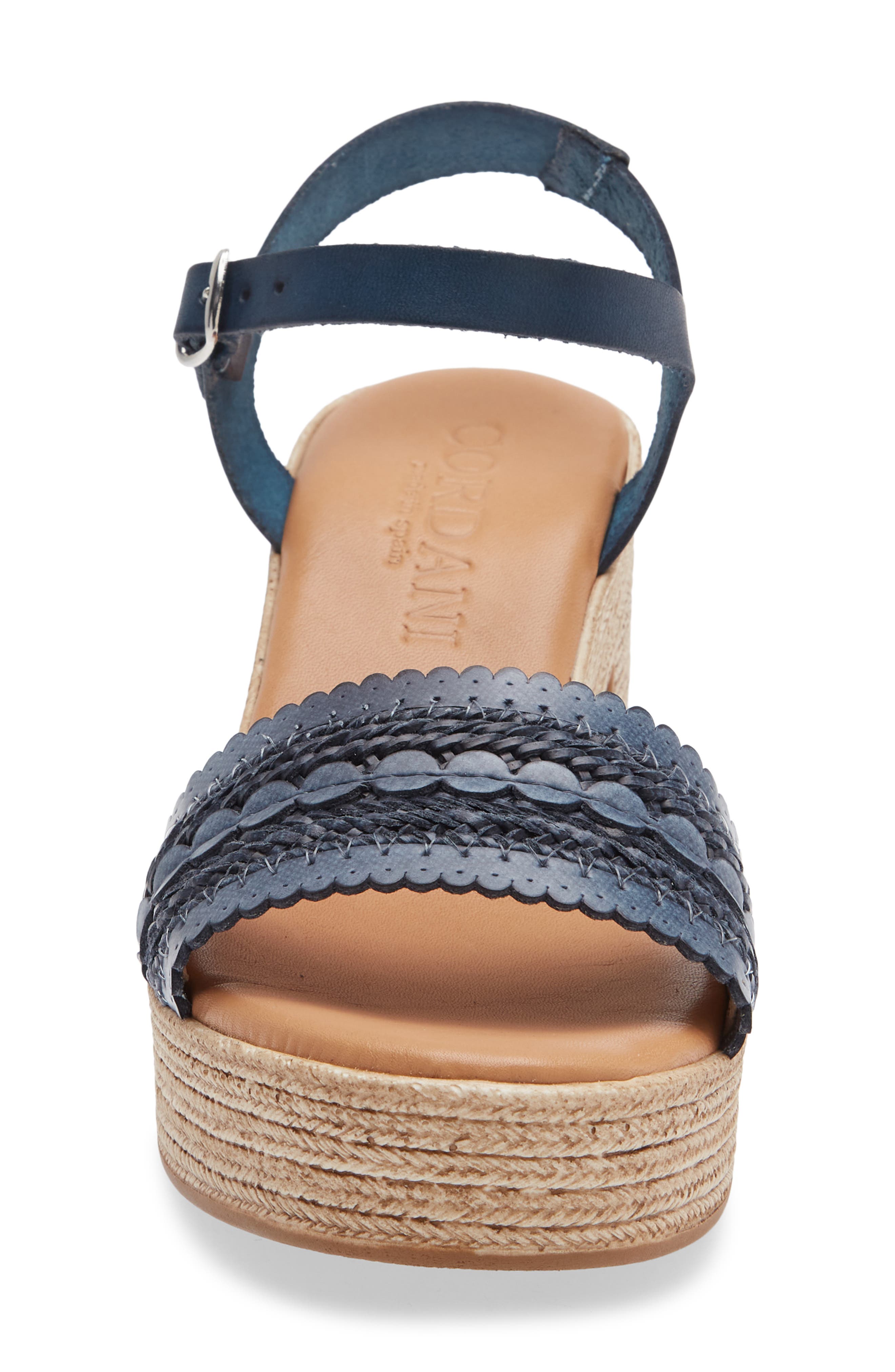 Markelle Espadrille Ankle Strap Platform Sandal, Alternate, color, BLUE LEATHER