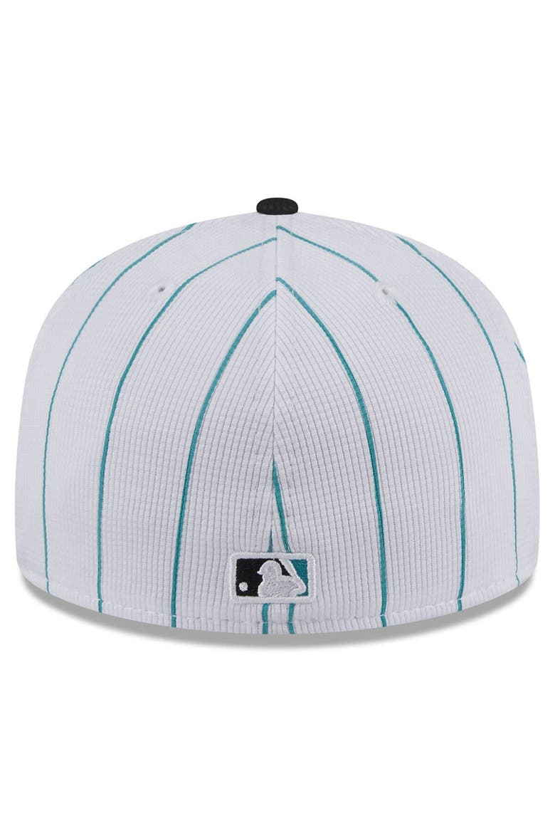 Men's New Era  White Miami Marlins 2024 Batting Practice 59FIFTY Fitted Hat, Alternate, color, White