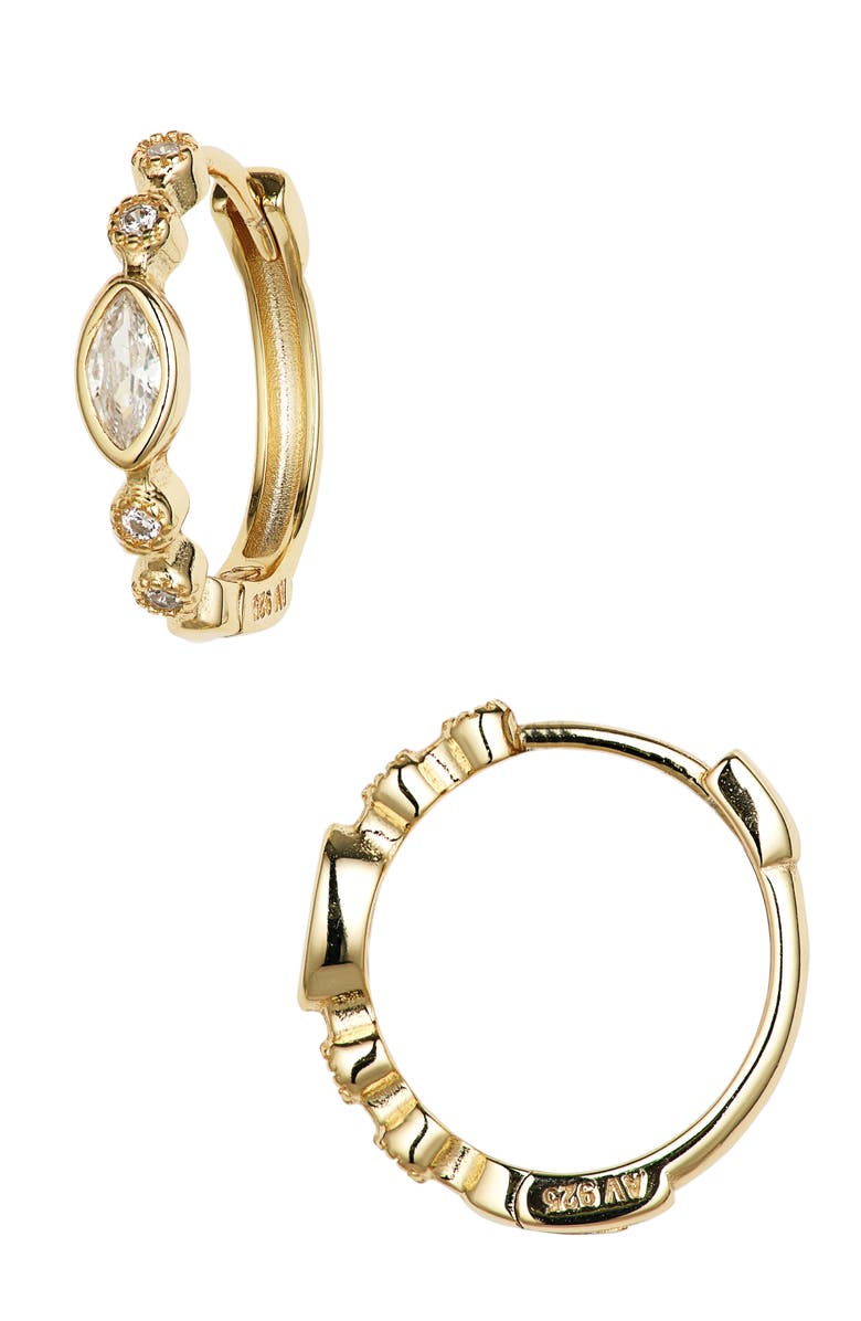 ARGENTO VIVO CZ Mini Hoop Earrings, Main, color, Gold