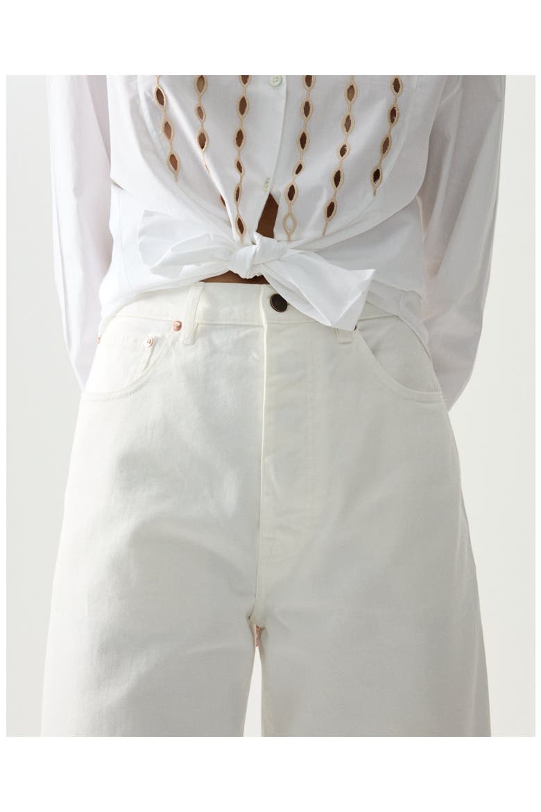 Frederique Poplin with Pipings Shirt, Alternate, color, White