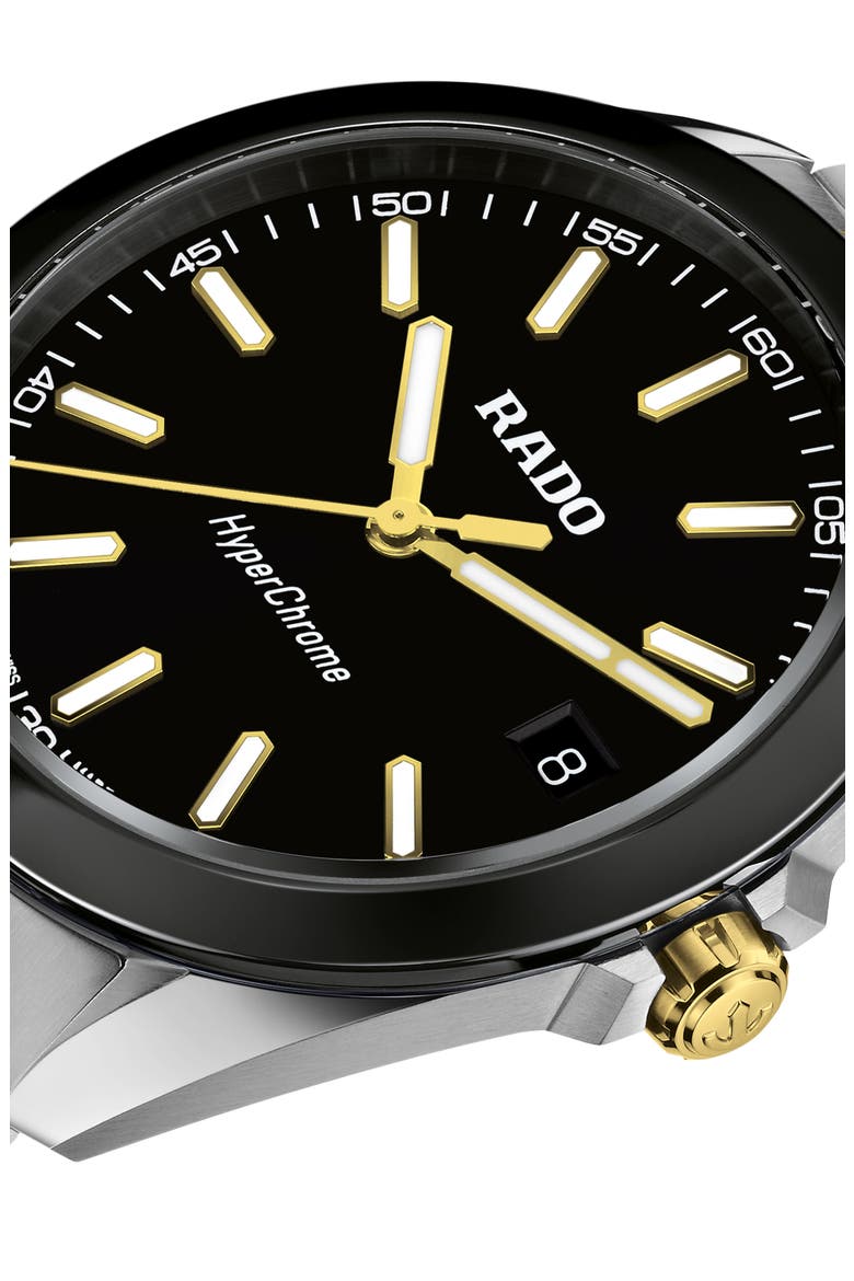 HyperChrome Bracelet Watch, 41.5mm, Alternate, color, BLACK