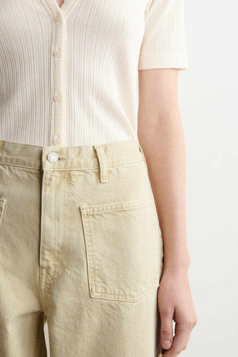 Patch-Pocket Straight-Leg Jeans, Alternate, color, BUTTER YELLOW
