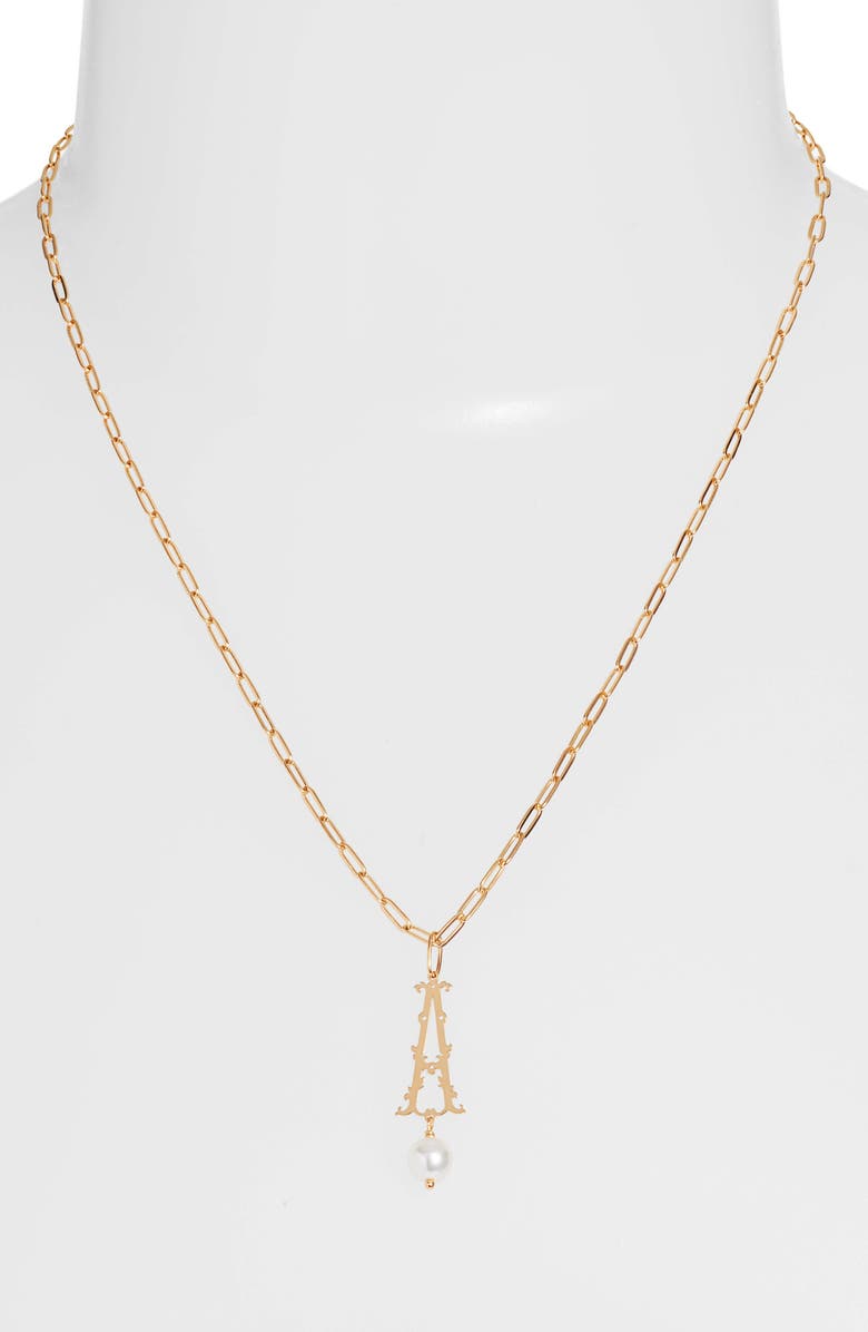 Simone Rocha Initial Pendant Necklace, Alternate, color,