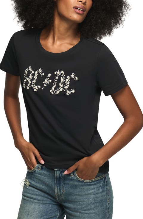 AC/DC Embellished Graphic T-Shirt